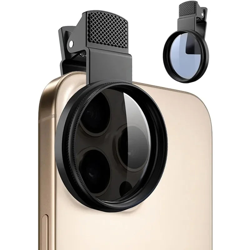 Filtro CPL Polarizador 52MM con Clip Universal para Teléfono