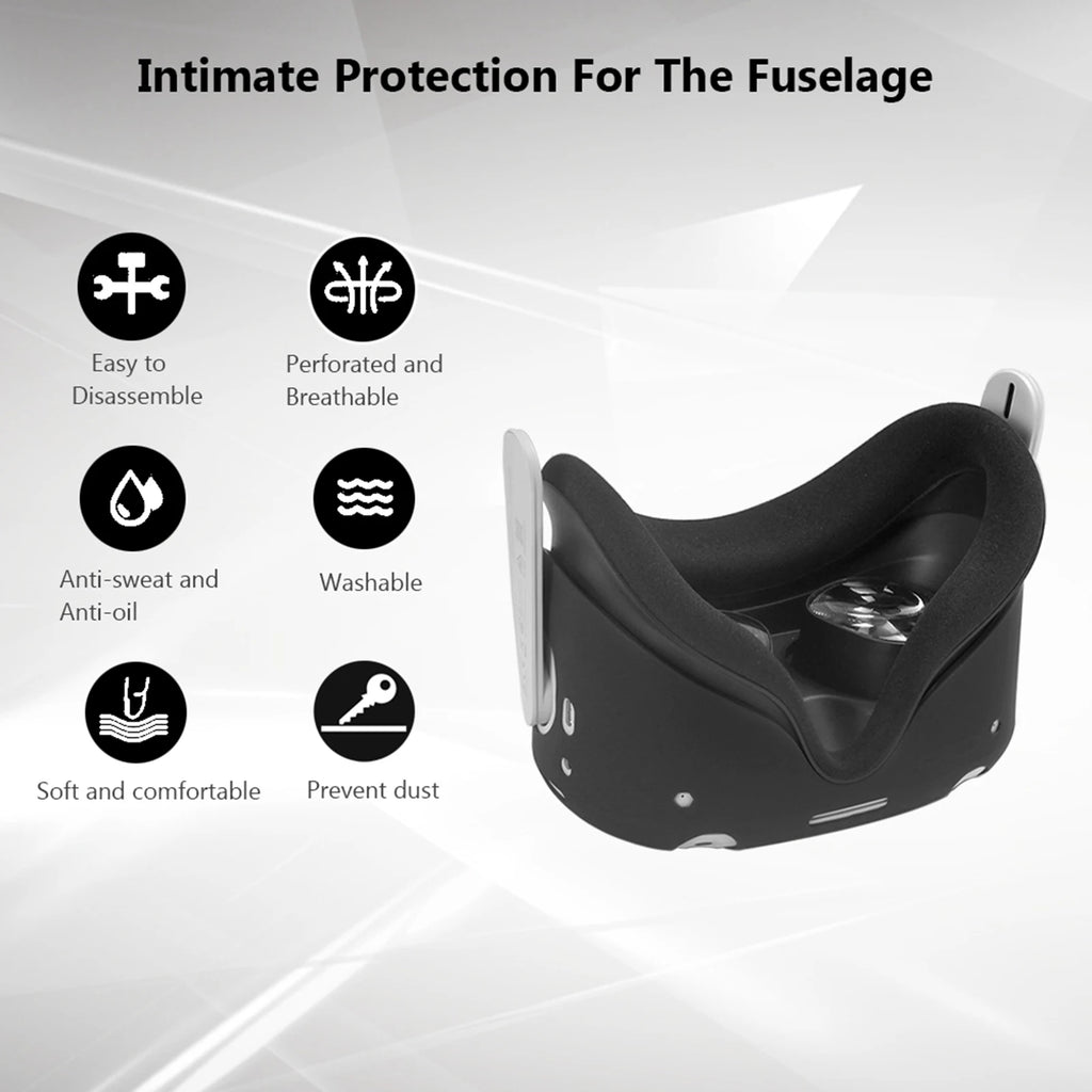 Funda de silicona para Oculus Quest 2 Quest2, accesorios inteligentes, gafas de realidad Virtual 3D VR, auriculares, casco, conjunto de protección de la piel