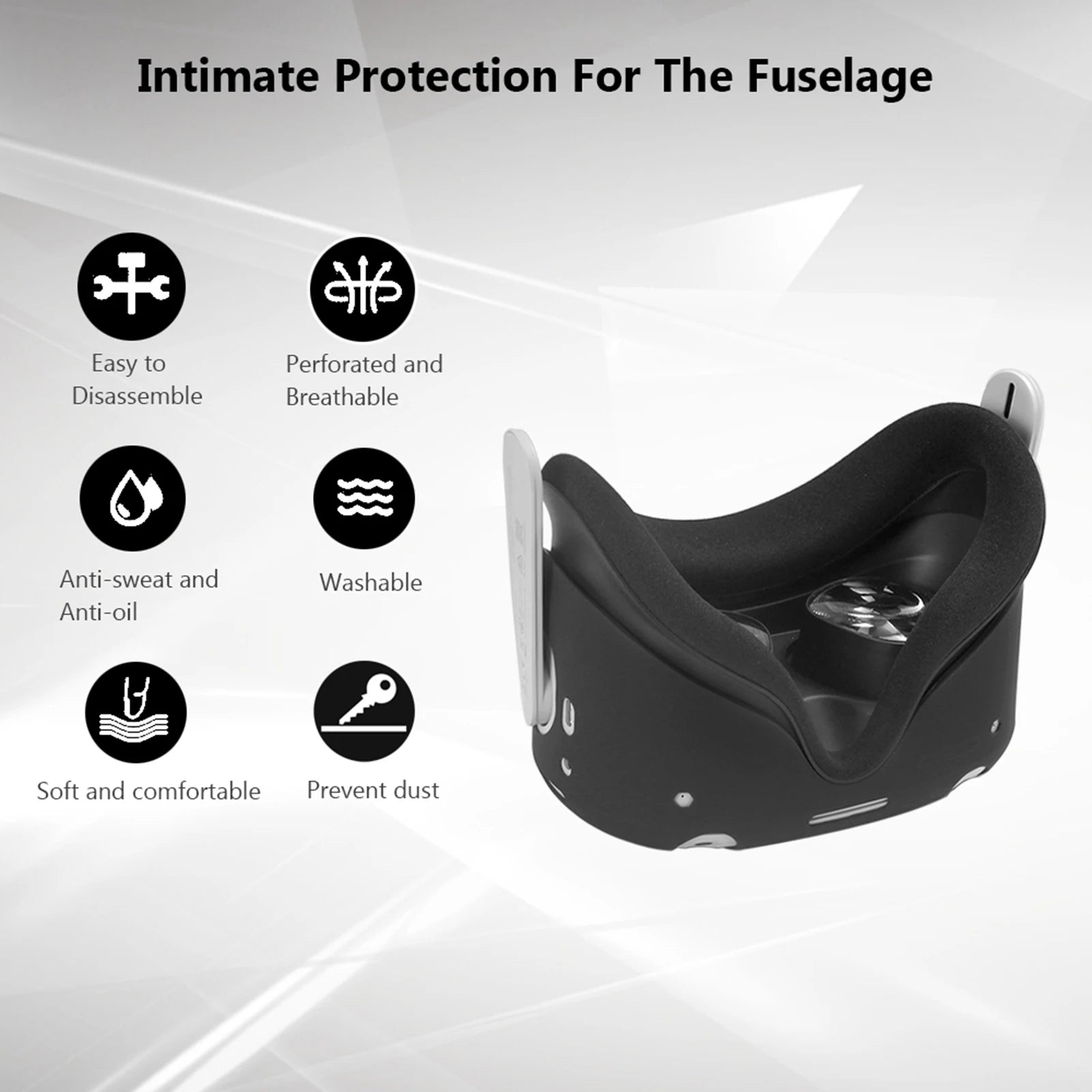 Funda de silicona para Oculus Quest 2 Quest2, accesorios inteligentes, gafas de realidad Virtual 3D VR, auriculares, casco, conjunto de protección de la piel