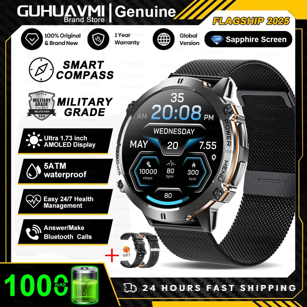 GUHUAVMI TANK X3 Reloj Inteligente Militar AMOLED