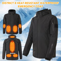 Chaqueta Calefactora de Grafeno con Capucha USB — 8 Zonas de Calor