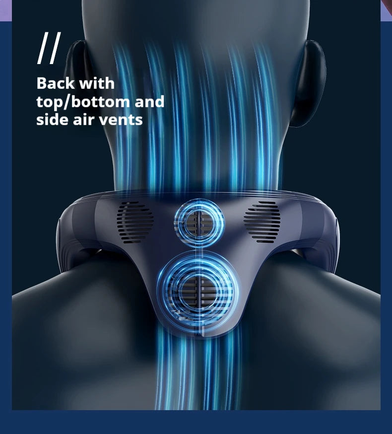 Ventilador de Cuello Portátil con Semiconductor Sin Aspas