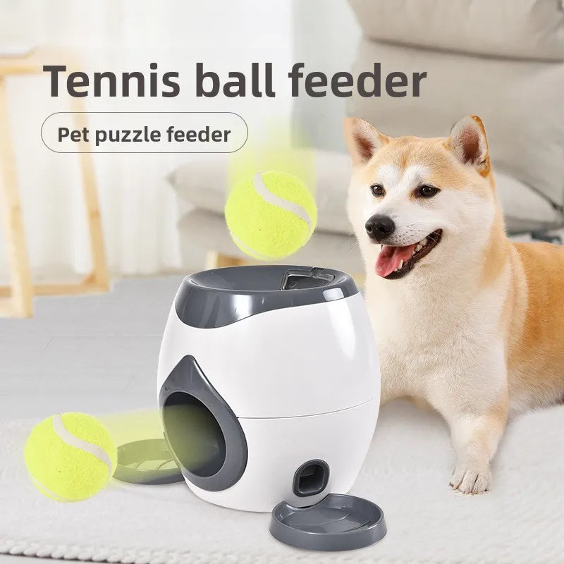 Lanzador Automático de Pelotas para Perros, Máquina Interactiva de Lanzamiento para Interiores y Exteriores, Juguete de Entrenamiento para Mascotas con Estimulación Mental