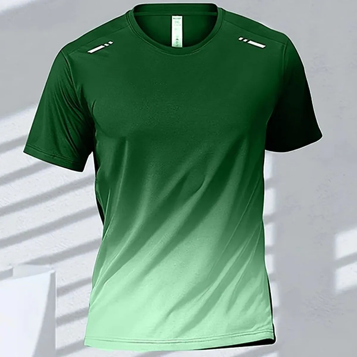 Camiseta Degradada para Hombre, Cuello Redondo, Secado Rápido