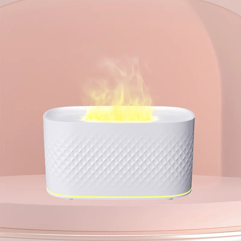 Nueva lámpara de ambiente colorida USB, máquina de aromaterapia de escritorio para el hogar y la Oficina, humidificador creativo de llama con grietas, pulverizador de atomización de aire