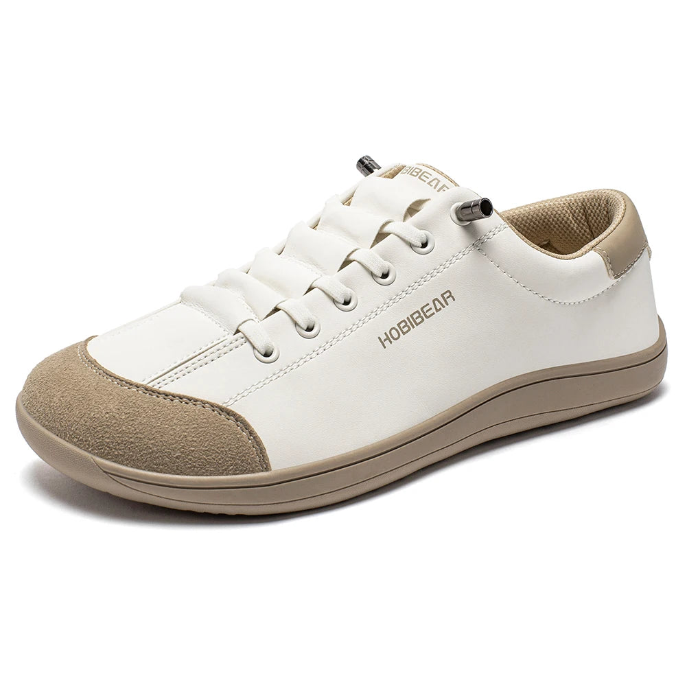 HOBIBEAR zapatos descalzos Unisex punta ancha zapatillas de deporte de cuero Artificial Zero Drop Slip On zapatos cómodos ligeros al aire libre