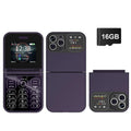SERVO F15 Mini teléfono móvil pequeño con tapa 2 SIM en espera velocidad Dial linterna de voz mágica grabación de llamadas 2G GSM lindo teléfono móvil plegable