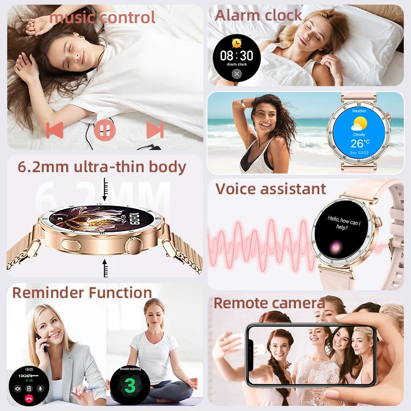 LIGE Reloj Inteligente Ultrafino 6.2mm Mujer