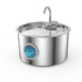 Fuente de agua para mascotas de acero inoxidable de 2,2 l/3,2 l, dispensador de agua para perros y gatos, fuente de agua automática con bomba silenciosa, tazón de agua para gatos
