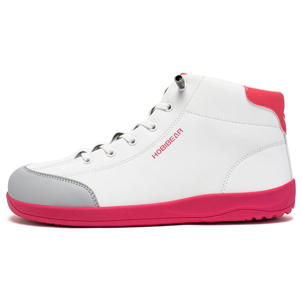 HOBIBEAR Zapatos descalzos de caña media, botines minimalistas con punta ancha Unisex, zapatillas antideslizantes de cuero Artificial para exteriores