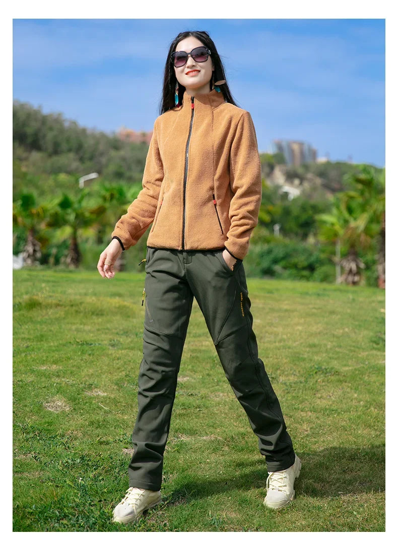 Pantalones de Lana Impermeables para Mujer, Senderismo y Esquí