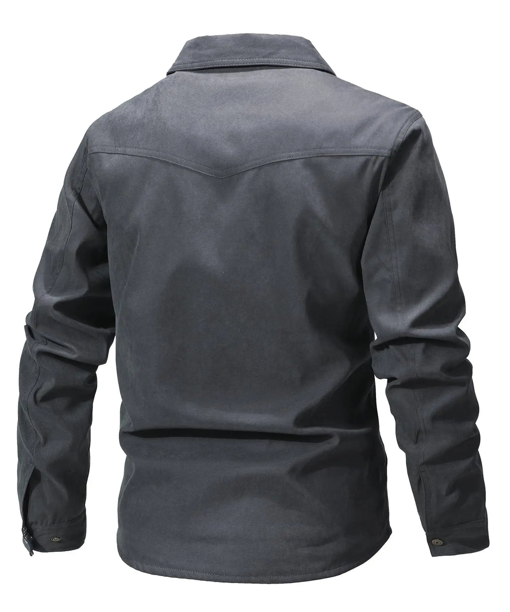 Chaquetas para hombre, camisa forrada de franela de primavera, abrigo, sudadera informal con botones a presión, estilo vaquero occidental, Top de alta calidad, talla estadounidense