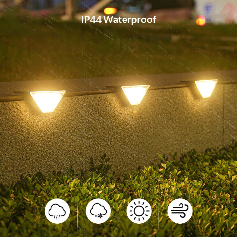 8 Luces LED Solares para Escaleras Exteriores Impermeables