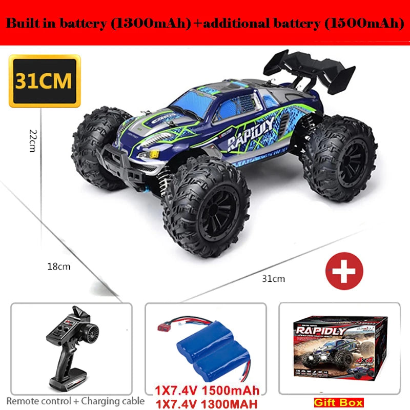 Auto RC 4WD 1:16 de Alta Velocidad 80 KM/H con Control Remoto