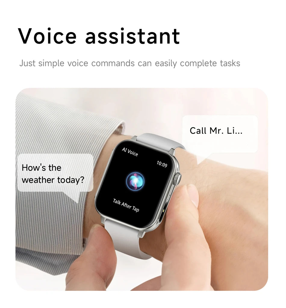 Smartwatch LIGE con llamadas Bluetooth, monitor de salud y carga rápida tipo C