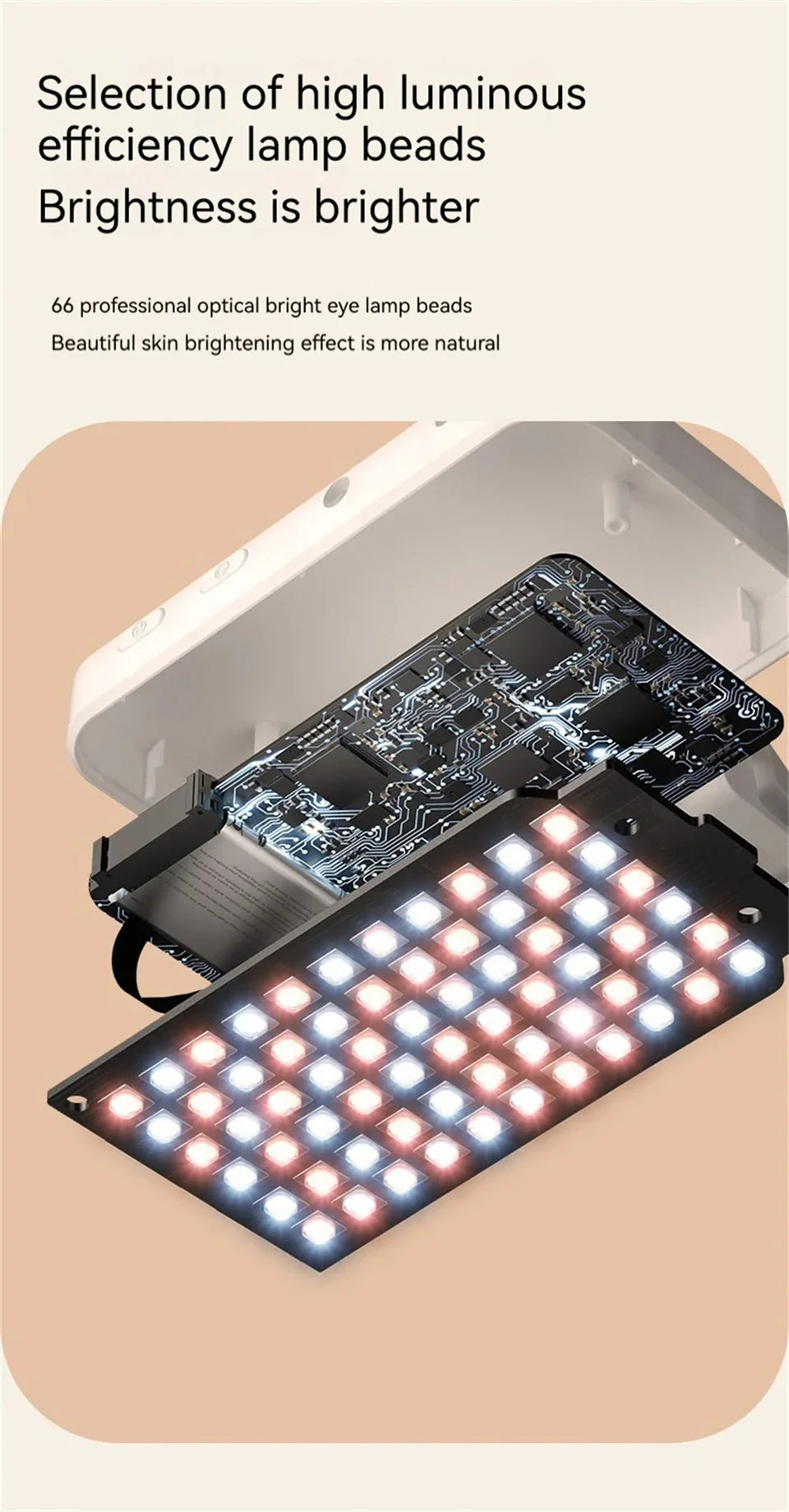 MEUYAG - Luz LED de Bolsillo para Selfies, para iPhone, iPad, Teléfono Móvil, Portátil, Clip con Flash, Anillo de Luz para Video y Fotografía