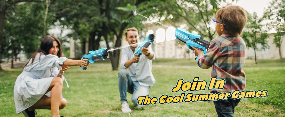 Pistola de Agua Eléctrica para Adultos, Potente Pistola de Agua Automática con Succión, Regalo de Verano, Juego para Playa, Piscina, Jardín, Diversión al Aire Libre
