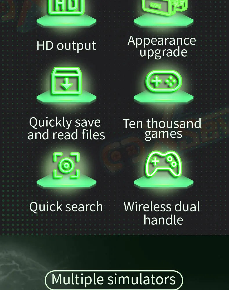 Coopreme X7 Y7 Actualizada Consola de Juegos Super TV con Salida HD, Joystick, Doble Controlador, Juegos de Lucha, Consola de Juegos PSP para el Hogar, Más de 10000 Juegos