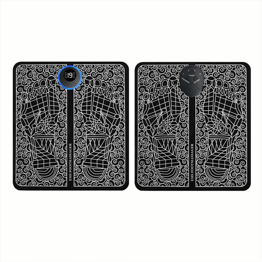 EMS-alfombrilla masajeadora de pies eléctrica TENS, almohadilla masajeadora de pies, estera de masaje plegable, Estimulación muscular, Fisioterapia, Terapia, Fisica Salud