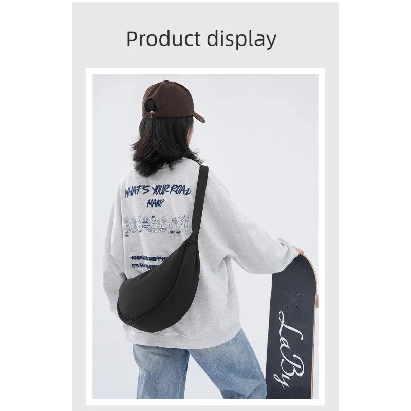 Bolso bandolera ligero para mujer con diseño luna, multicolor y uso diario