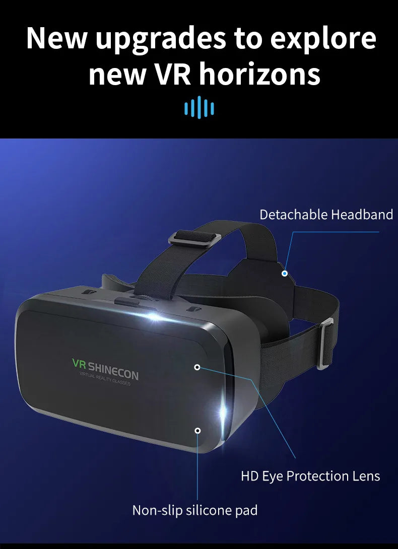Gafas VR, Auriculares 3D, Dispositivos de Realidad Virtual, Casco, Lentes Viar, Gafas para Teléfono Inteligente, Controlador de Juegos Inteligente, Set de Visión