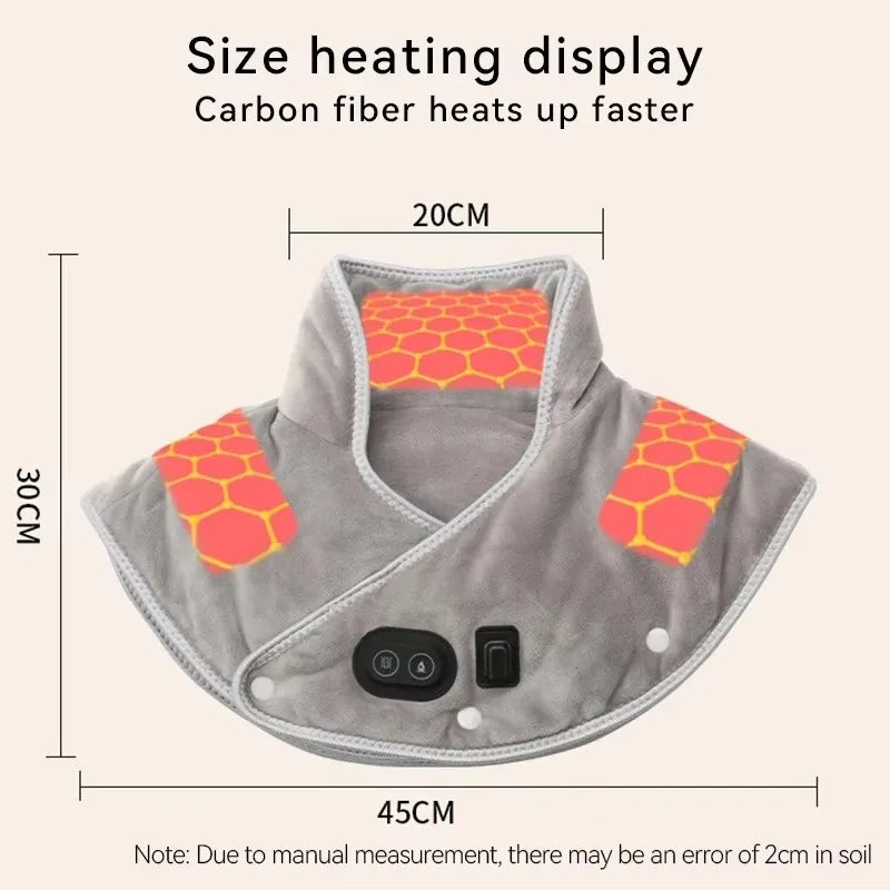 Almohadilla Térmica para Cuello y Hombros con Vibración