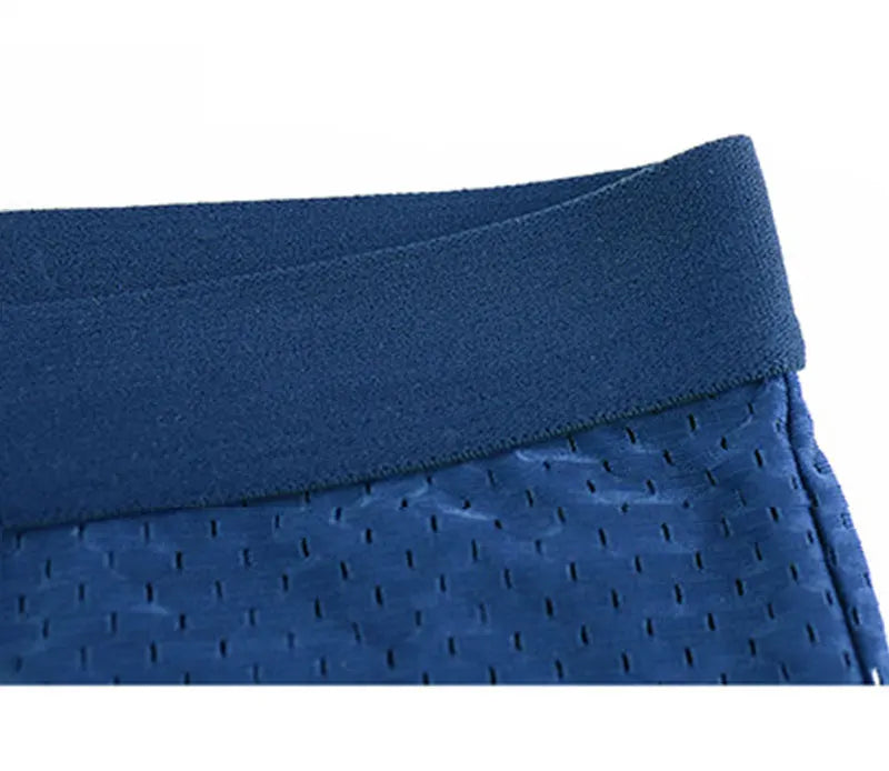 Bóxer de malla para hombre, ropa interior Sexy, Calzoncillos largos, 3 piezas