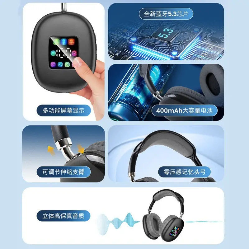 CEP-9 Auriculares Bluetooth 5.3 Pantalla LED Color