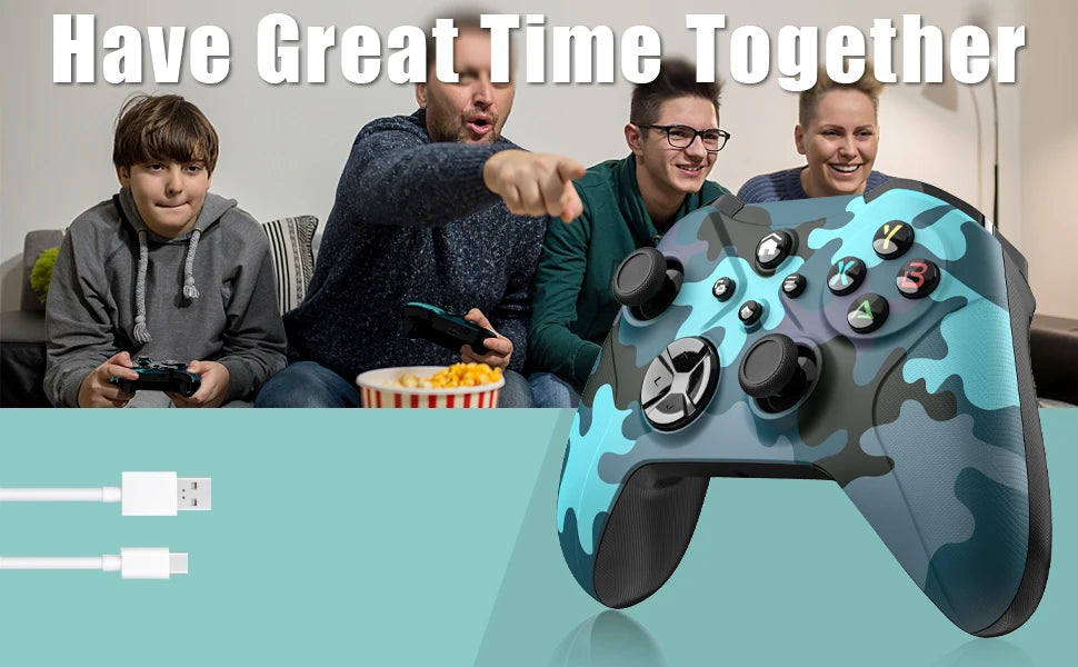 Mando de Juego Inalámbrico para Xbox One Series X/S con Wifi, Sensor Giroscópico de 6 Ejes, Doble Vibración, Joystick con Efecto Hall