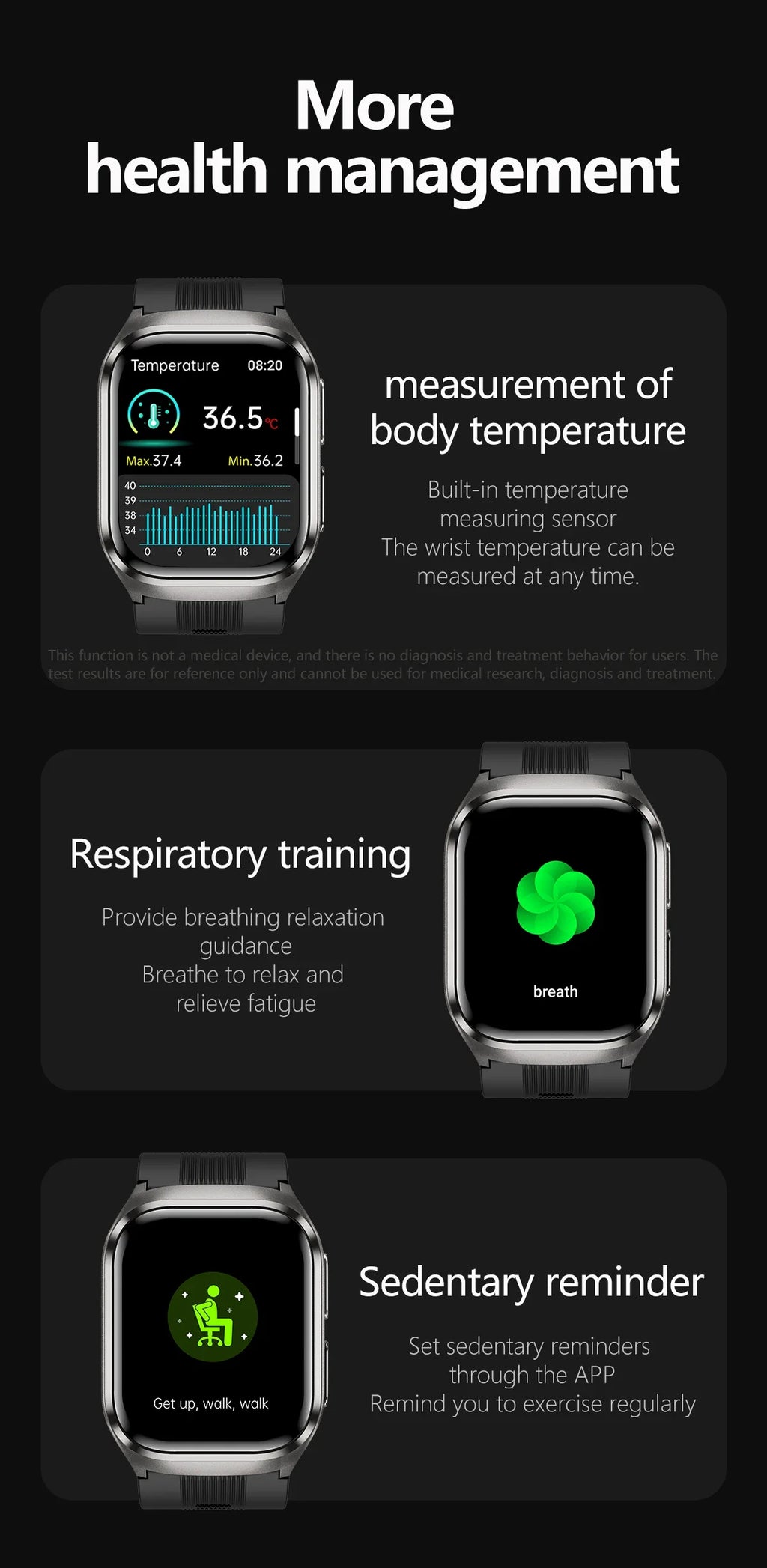 Reloj Inteligente ECG+PPG Enfermería NFC