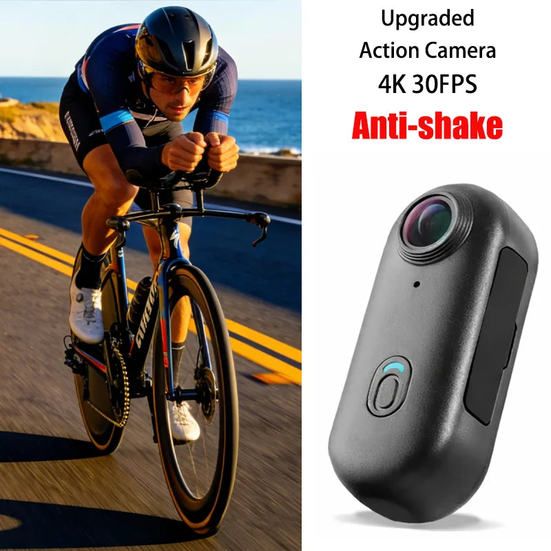 Cámara de acción 4K con estabilización EIS y WiFi, resistente al agua
