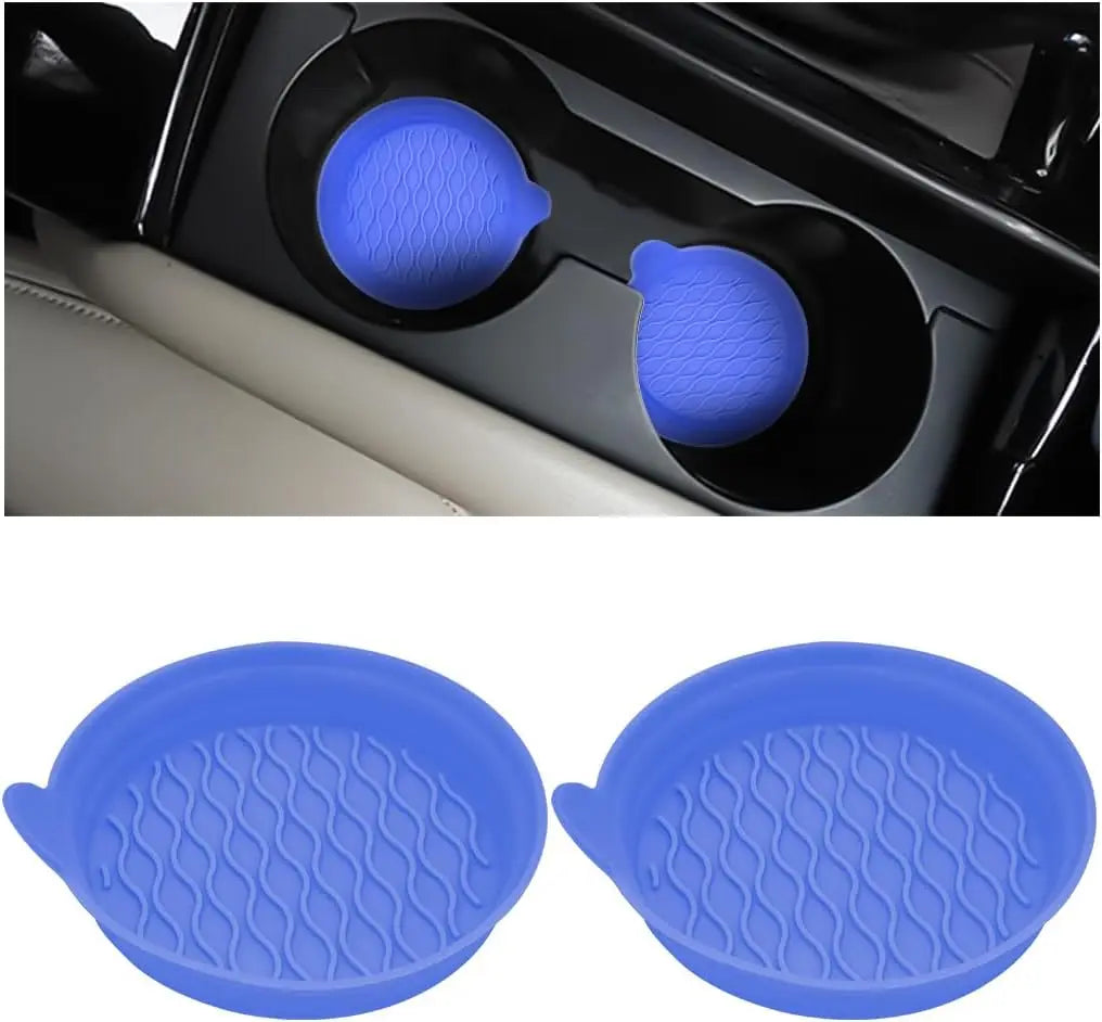 Estera Universal para taza de coche de silicona, estera para taza de agua con orificio medio para coche, estera para taza de agua creativa antideslizante circular para coche
