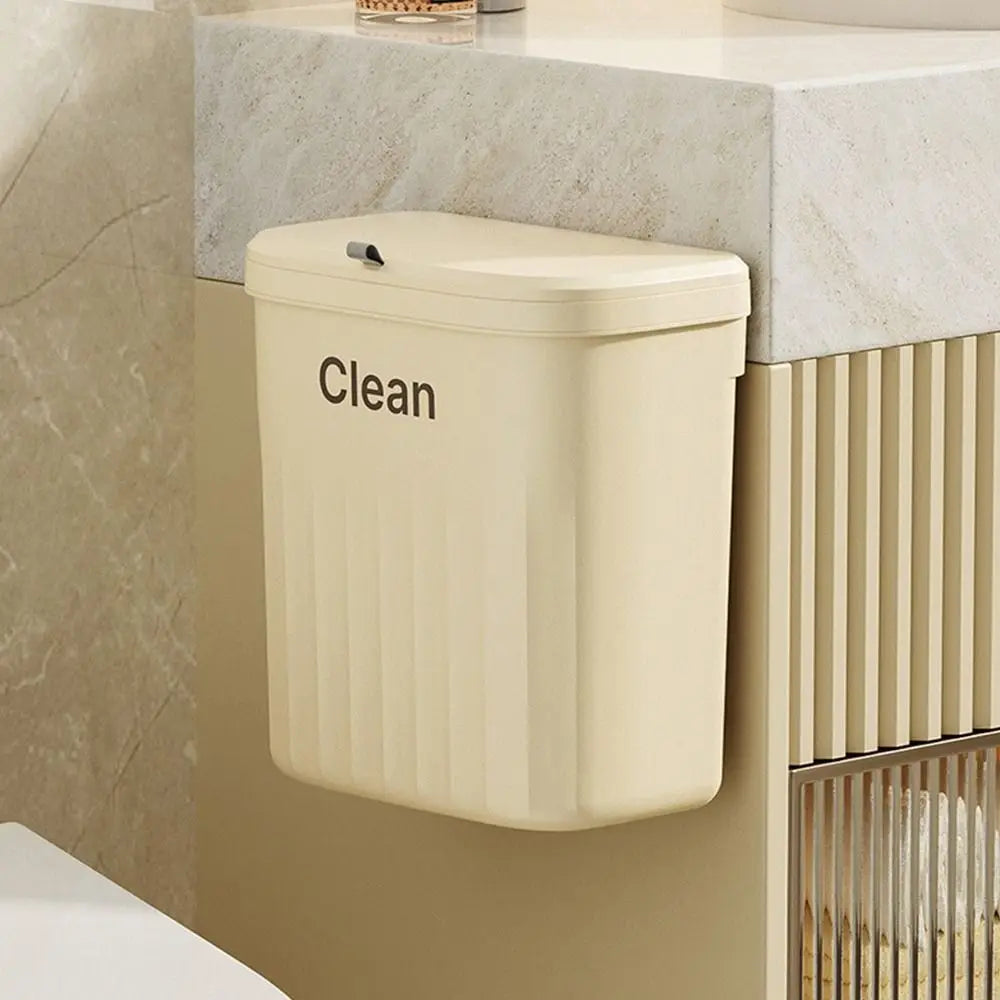 Cubo de compost para cocina con montaje bajo fregadero o en pared, con tapa