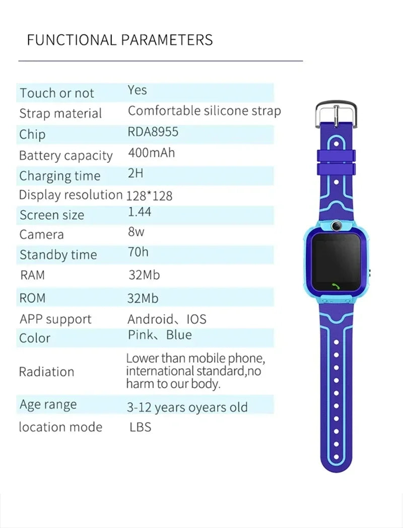 Reloj Inteligente Lenovo Niños 5G GPS Cámara