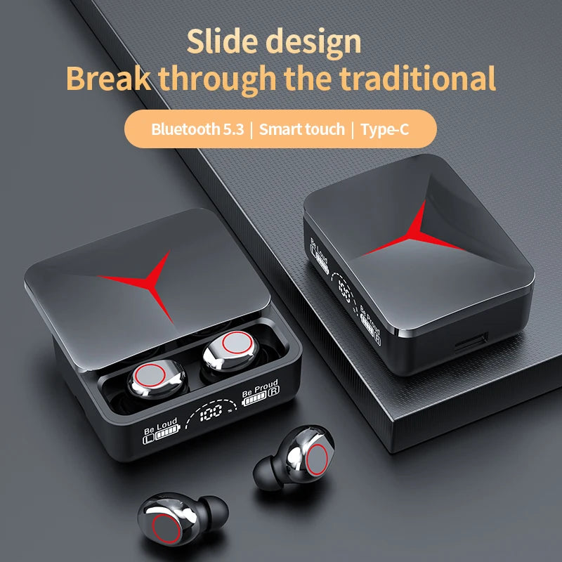 Nuevos auriculares M90 Pro Bluetooth 5,3, auriculares inalámbricos con Control táctil para jugadores, auriculares estéreo HIFI con reducción de ruido y micrófono