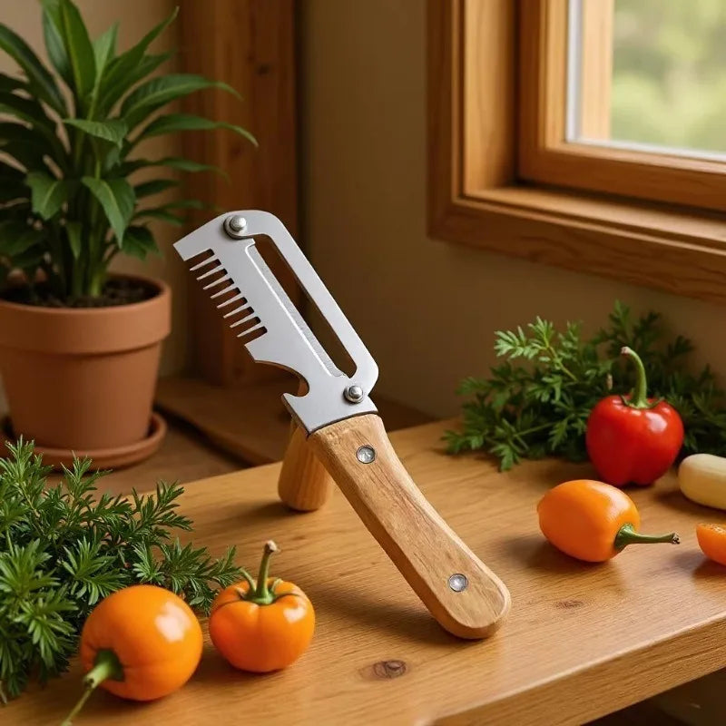 Picador y pelador multiusos de acero inoxidable para verduras y frutas