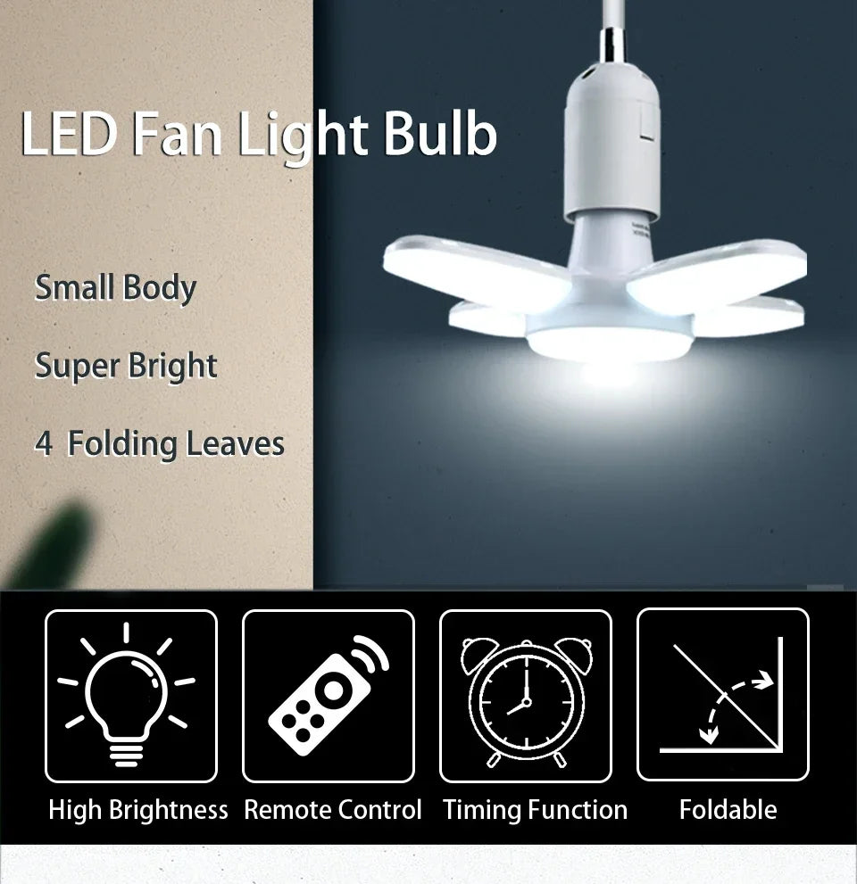 Lámpara LED Plegable E27 para el Hogar y Garaje
