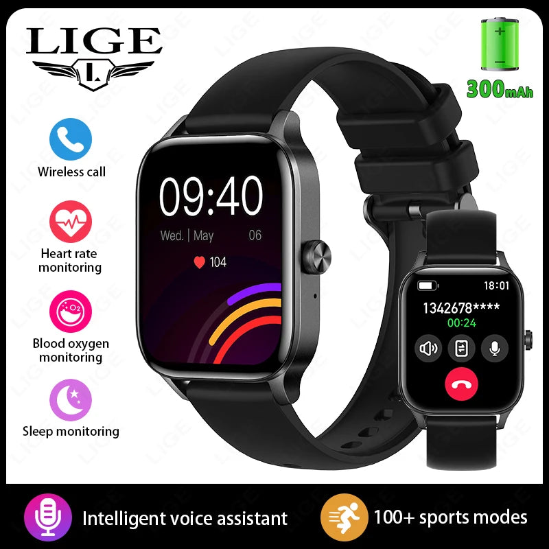 LIGE Reloj Inteligente Mujer HD 1.85 Bluetooth