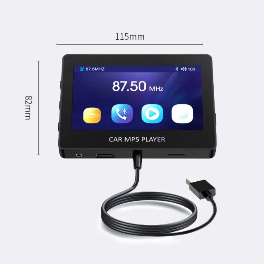 Receptor de Audio para Auto DYBO M6, Transmisor FM Bluetooth, Pantalla MP5 4,3"
