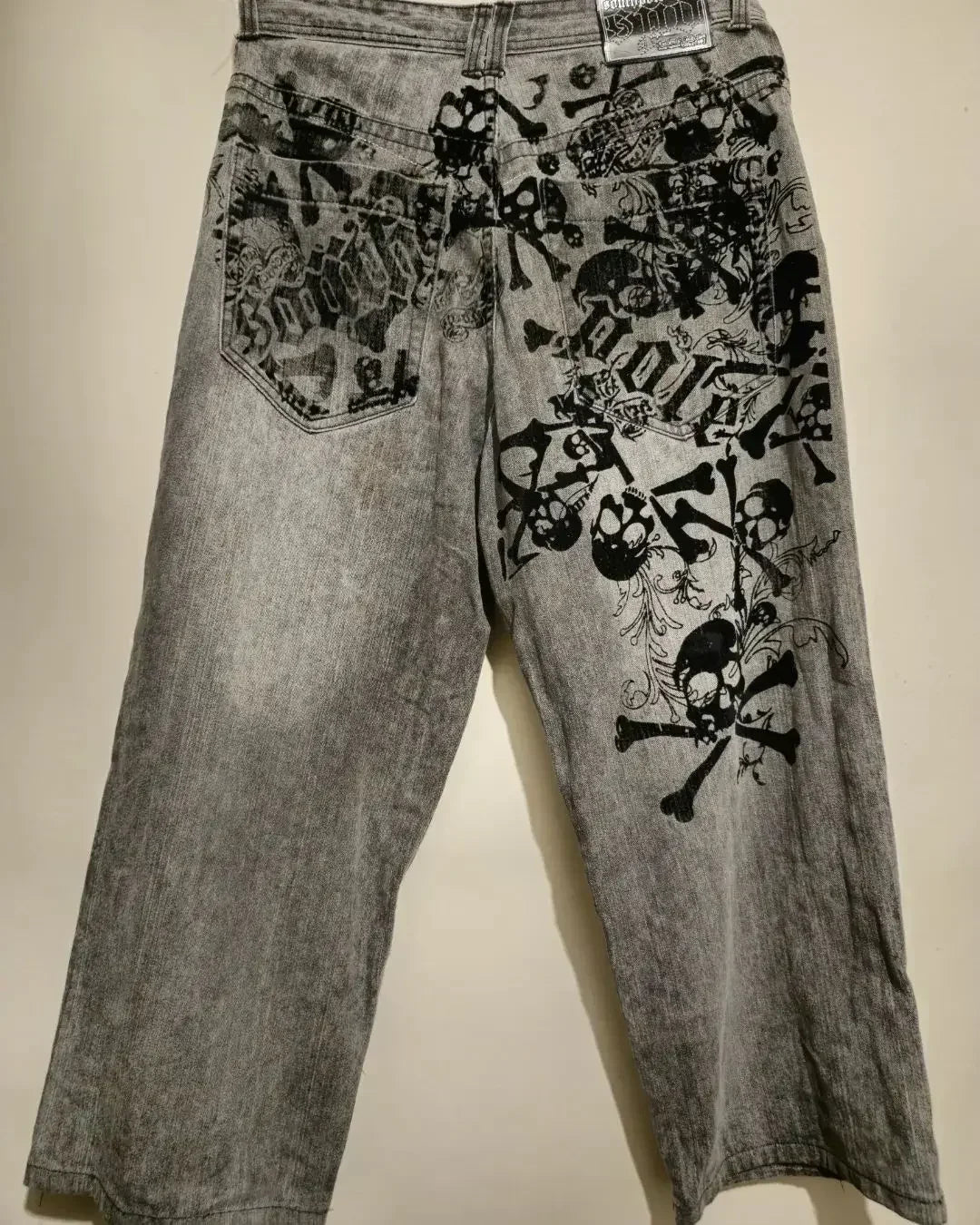 Pantalones Vaqueros Holgados Vintage de Pierna Ancha Y2K para Mujer