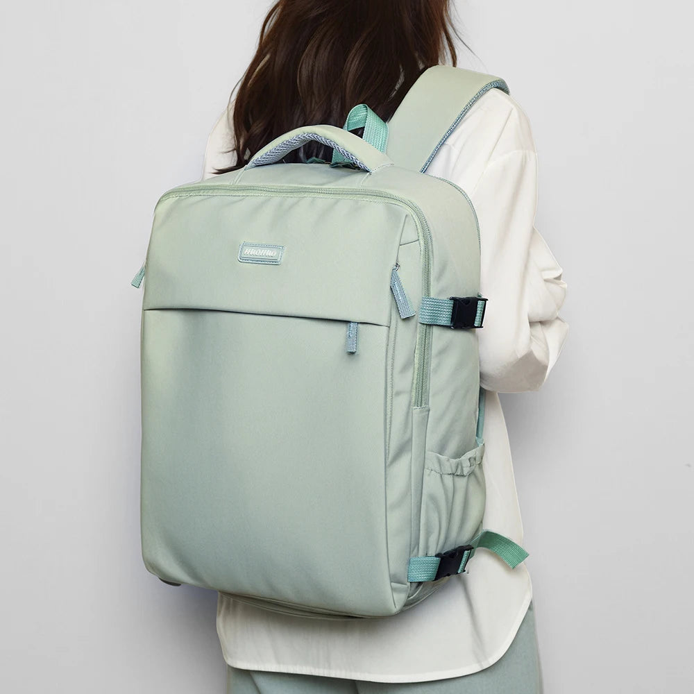 180 °     Mochila de Viaje de Nailon Completamente Abrible, Bolsa para Portátil de Gran Capacidad con Correa para Equipaje, Adecuada para Viajes de Negocios y Desplazamientos Diarios