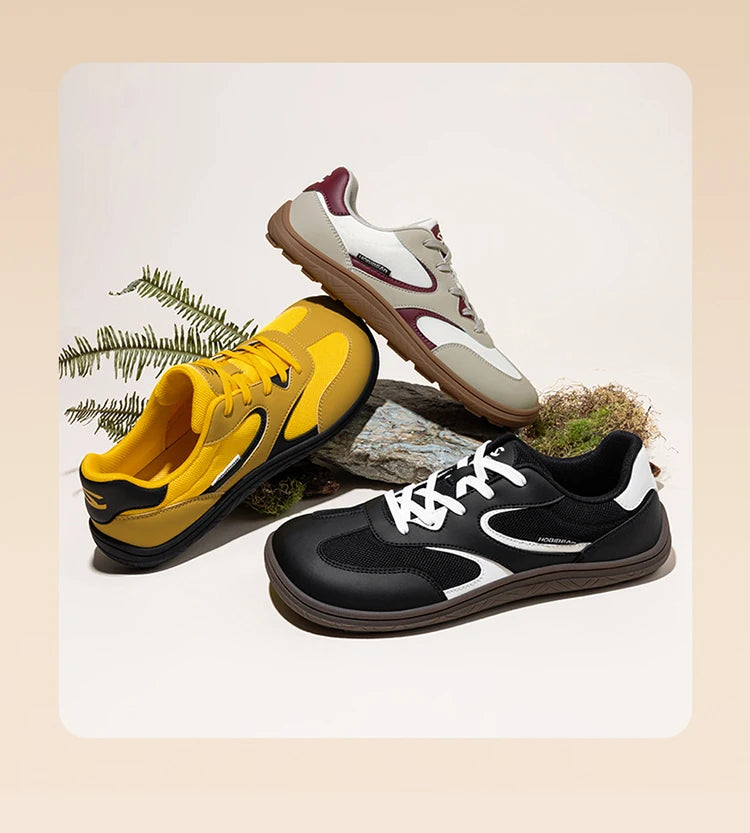Zapatos de Senderismo de Horma Ancha para Mujer HOBIBEAR, Zapatillas Minimalistas Unisex, Estilo Barefoot, Zero Drop, Clásicas, Retro, para Caminar