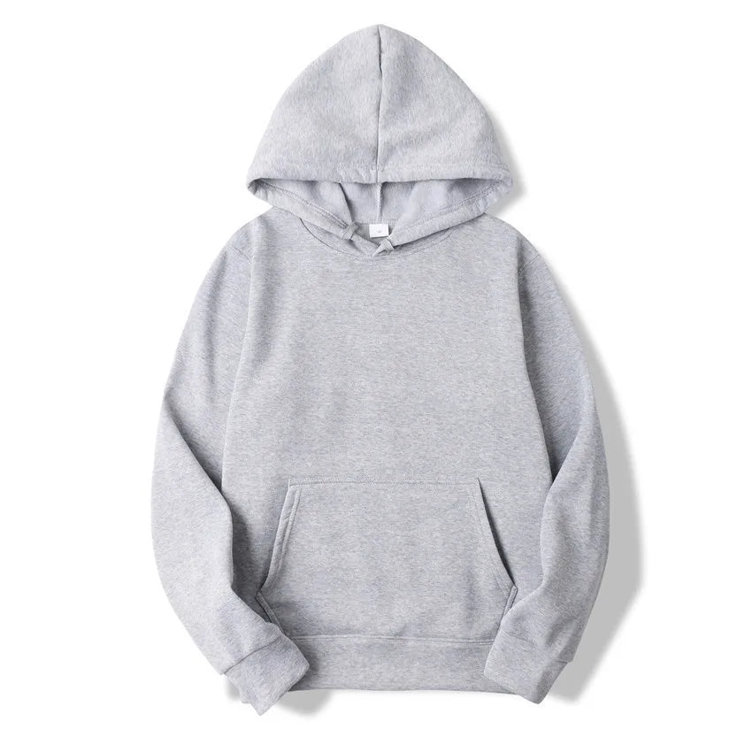 Sudadera con Capucha Casual para Hombre y Mujer, Color Sólido