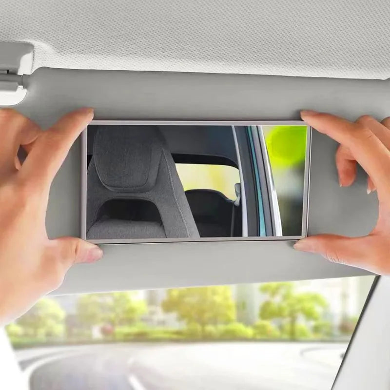 Espejo para visera de coche, espejo cosmético de sombreado solar de acero inoxidable para esposa y novia, espejo de maquillaje para respaldo de asiento en tocador de coche