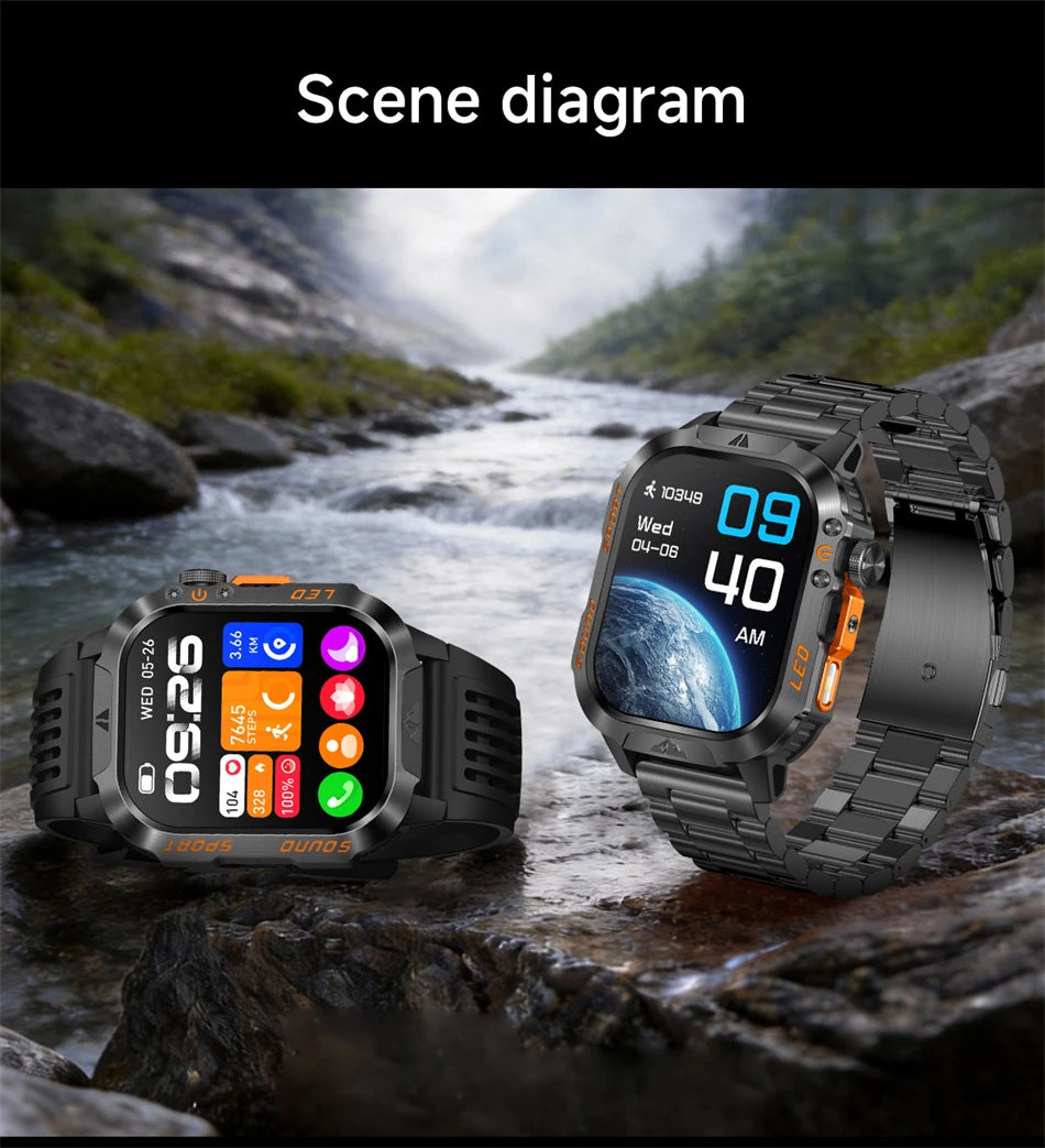 Reloj Inteligente Militar con Batería de 1200mAh