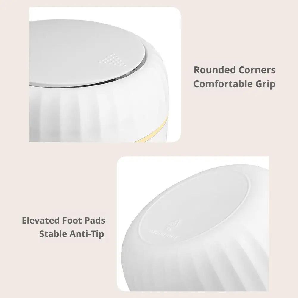 Mini bote de basura de escritorio, contenedor de basura de plástico duradero con tapa, organizador de basura para dormitorio, oficina, escritorio, suministros para el hogar