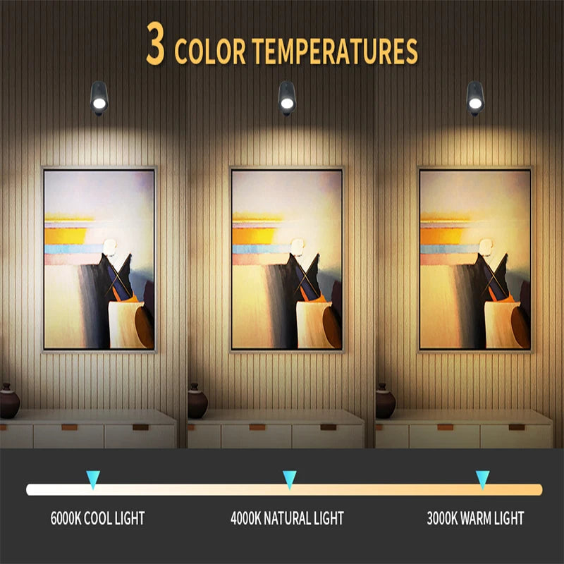 Lámpara LED de Pared Doble Cabezal Táctil 360°