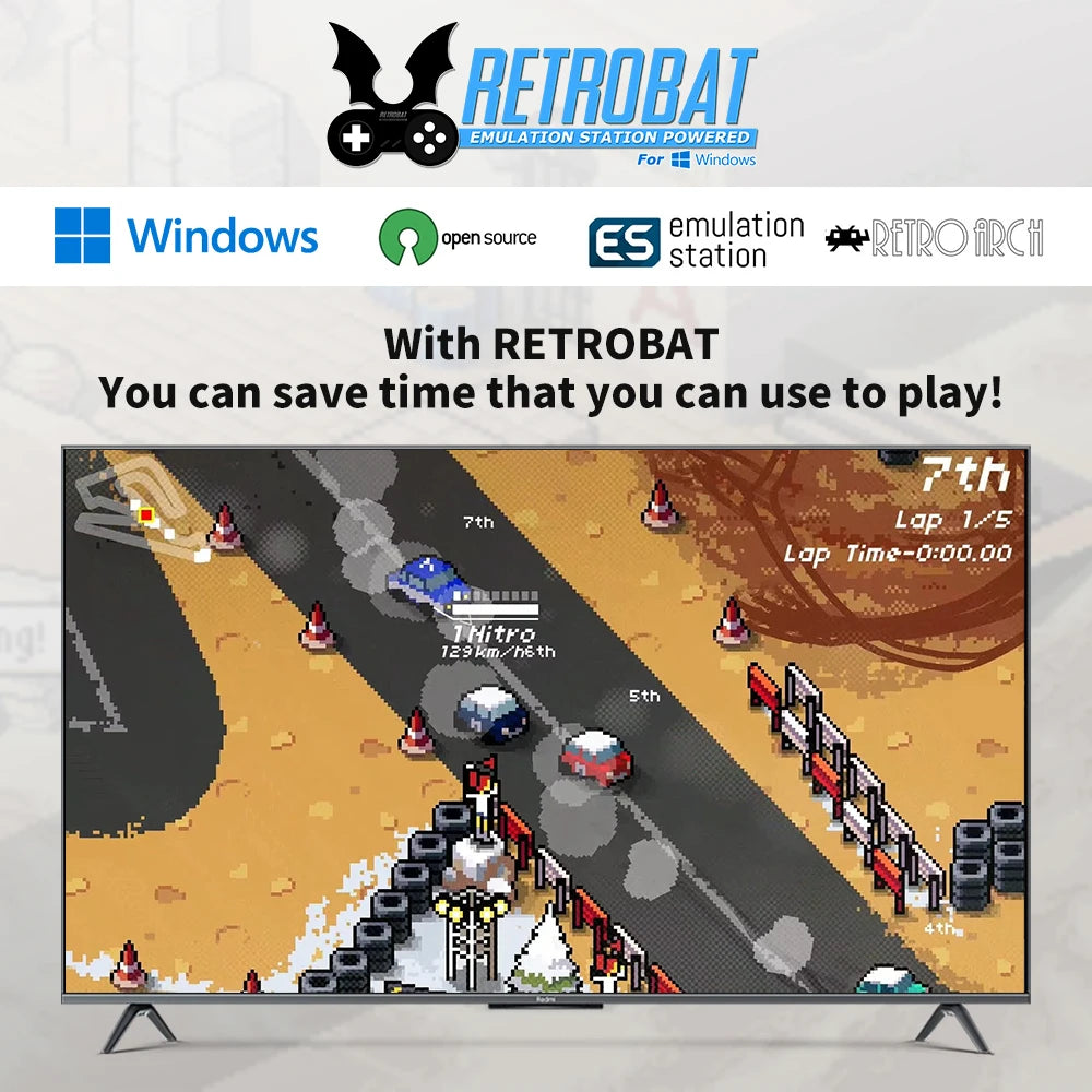 Retrobat portátil 64G USB 3,0 disco 8731 emuladores de juegos Retro para PSP/DC/N64/SNES para PC, portátil, Rog Ally & Legend GO de mano
