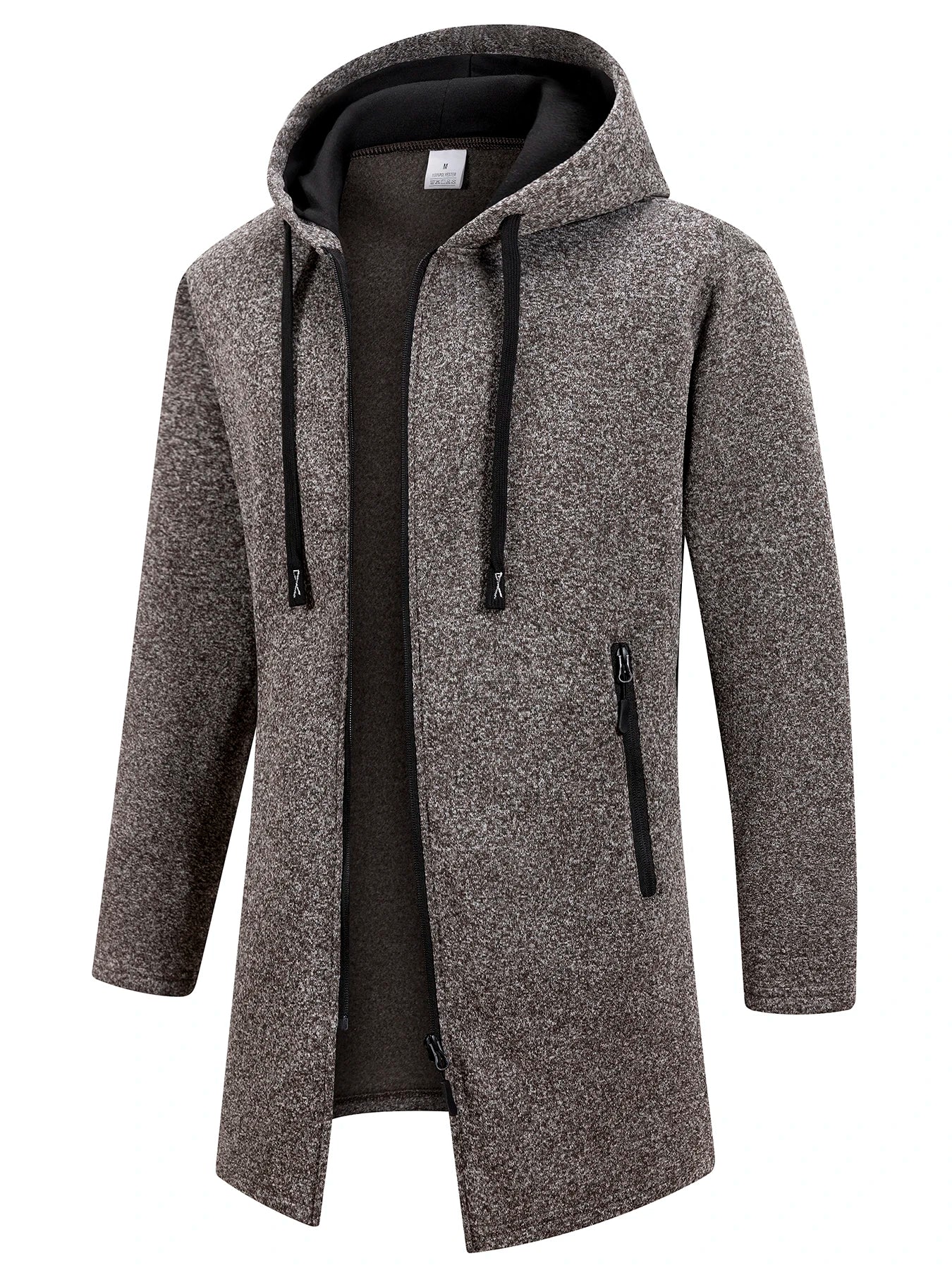 Chaqueta con Capucha y Cremallera para Hombre – Abrigo Polar