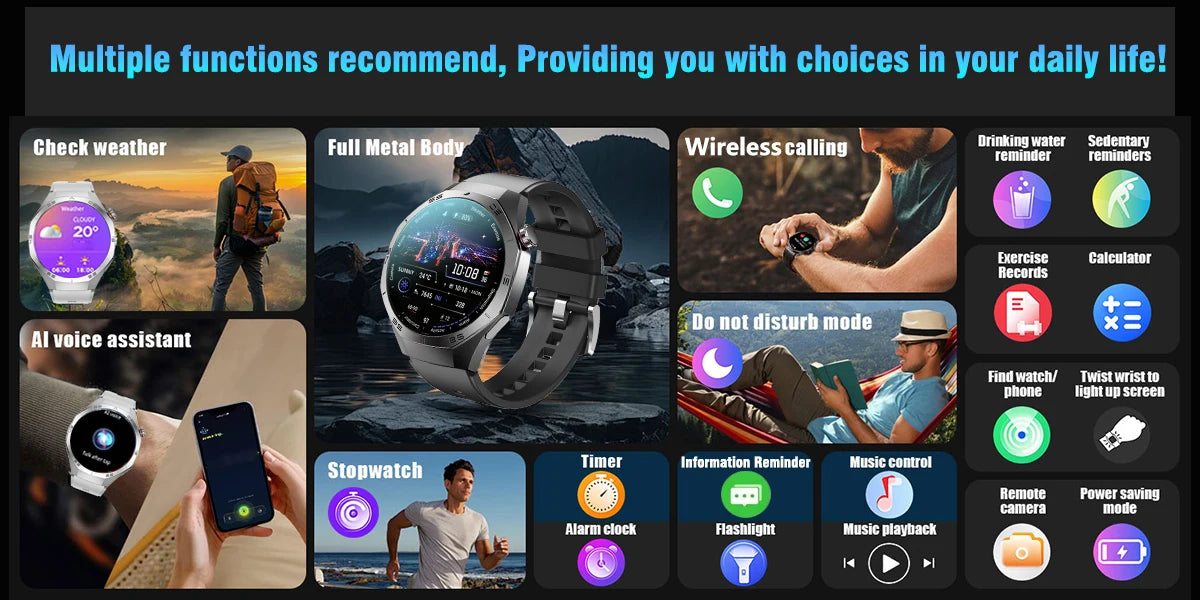 Reloj inteligente 5 Pro GPS NFC Smartwatch hombres 360*360 pantalla AMOLED Monitor de ritmo cardíaco Bluetooth llamada IP67 impermeable hombres Smartwatch